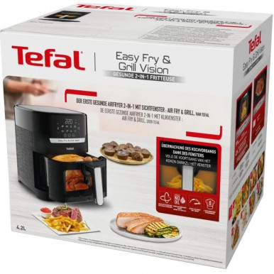 Мультипечь Tefal Easy Fry&Grill Window, 1550Вт, чаша-4.2л, сенсорное управл., пластик, черный-35-изображение