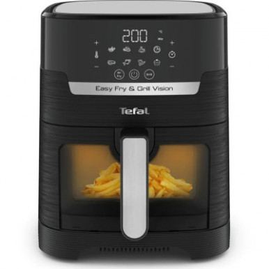 Мультипечь Tefal Easy Fry&Grill Window, 1550Вт, чаша-4.2л, сенсорное управл., пластик, черный-20-изображение