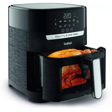Мультипечь Tefal Easy Fry&Grill Window, 1550Вт, чаша-4.2л, сенсорное управл., пластик, черный-22-изображение