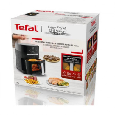 Мультипечь Tefal Easy Fry&Grill Window, 1550Вт, чаша-4.2л, сенсорное управл., пластик, черный-36-изображение