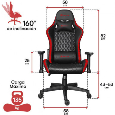 Крісло ігрове Xtrike ME Advanced Gaming Chair GC-909 Black/Red (GC-909RD)-13-зображення