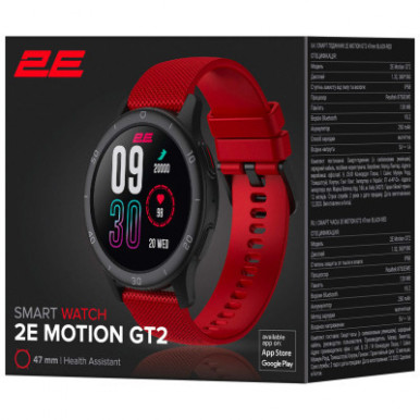 Смарт-часы 2E Motion GT2 47mm Black-Red (2E-CWW21BKRD)-17-изображение