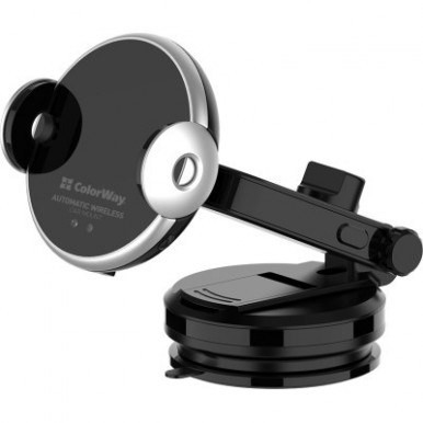 Универсальный автодержатель ColorWay AutoSense Car Wireless Charger 15W (Dashboard + Air Vent) (CW-CHAW039Q-BK)-21-изображение