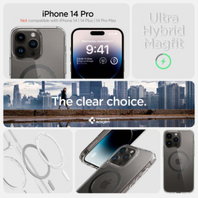 Чохол до мобільного телефона Spigen Apple iPhone 14 Pro Ultra Hybrid MagFit, Carbon Fiber (ACS04971)-17-зображення