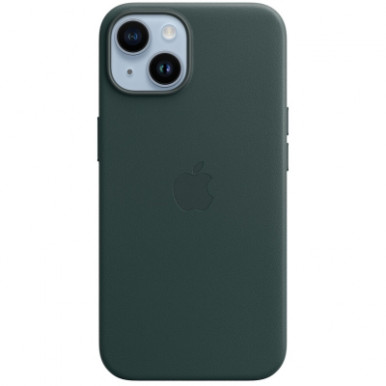 Чохол до мобільного телефона Apple iPhone 14 Leather Case with MagSafe - Forest Green (MPP53ZM/A)-1-зображення