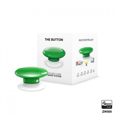 Умная кнопка Fibaro The Button, Z-Wave, 3V ER14250, зеленая-1-изображение