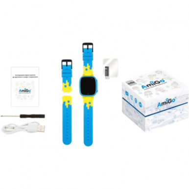 Смарт-часы Amigo GO008 GLORY GPS WIFI Blue-Yellow (976267)-13-изображение