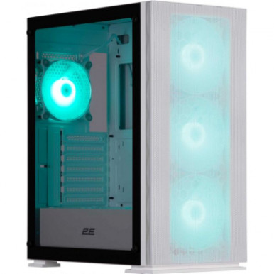 Корпус 2E GAMING Virtus Neo G3301NW без БП 2xUSB3.0, 1xUSB 2.0 3x140мм ARGB, 1x120мм ARGB VGA 340мм LCS ready контроллер с пультом TG Side Panel ATX белый-3-изображение