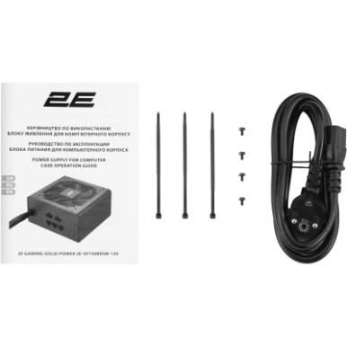 Блок живлення 2E GAMING Solid Power  (750W), >85%, 80+ Bronze, 120мм, 1xMB 24pin(20+4), 2xCPU 8pin(4+4), 3xMolex, 6xSATA, 4xPCIe 8pin(6+2), Semi Modular-14-зображення