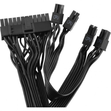 Блок живлення 2E GAMING Solid Power  (750W), >85%, 80+ Bronze, 120мм, 1xMB 24pin(20+4), 2xCPU 8pin(4+4), 3xMolex, 6xSATA, 4xPCIe 8pin(6+2), Semi Modular-23-зображення