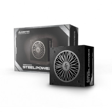 Блок питания CHIEFTEC Steel Power  (750W), >85%, 80+ Bronze, 120мм, 1xMB 24pin(20+4), 2xCPU 8pin(4+4), 3xMolex, 6xSATA, 4xPCIe 8pin(6+2), Fully Modular-15-изображение