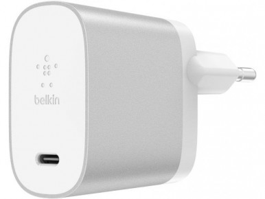 Мережевий ЗП Belkin BOOST^CHARGE USB-C with Power Delivery (27W, 3.0A), Silver-6-зображення