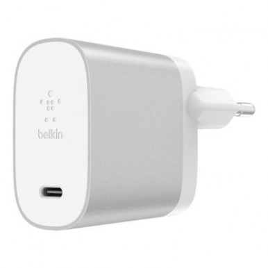 Сетевое ЗУ Belkin Home Charger 27W Power Delivery Port USB-C 3.0A, silver-5-изображение
