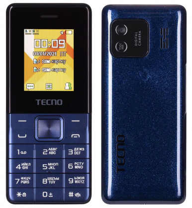 Мобільний телефон TECNO T301 Blue-1-изображение