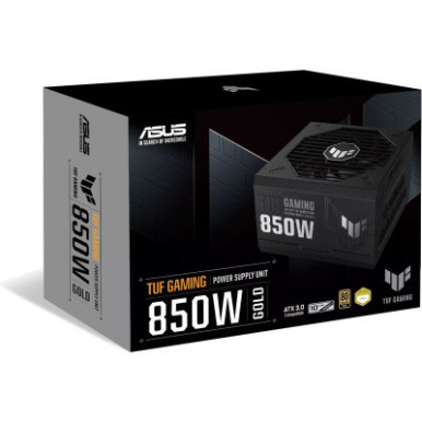 Блок питания ASUS TUF GAMING  (850W), >90%, 80+ Gold, 135мм, 1xMB 24pin(20+4), 2xCPU 8pin(4+4), 4xMolex, 5xSATA, 3xPCIe 8pin(6+2), TUF-GAMING-850G-17-изображение
