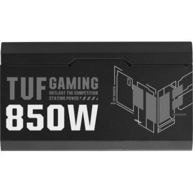 Блок питания ASUS TUF GAMING  (850W), >90%, 80+ Gold, 135мм, 1xMB 24pin(20+4), 2xCPU 8pin(4+4), 4xMolex, 5xSATA, 3xPCIe 8pin(6+2), TUF-GAMING-850G-19-изображение