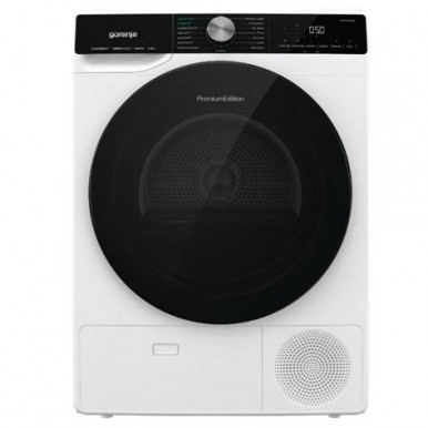 Сушильна машина Gorenje тепловий насос, 9кг, A++, 60см, дисплей, 15 програм, підсвітка барабану, білий-1-зображення