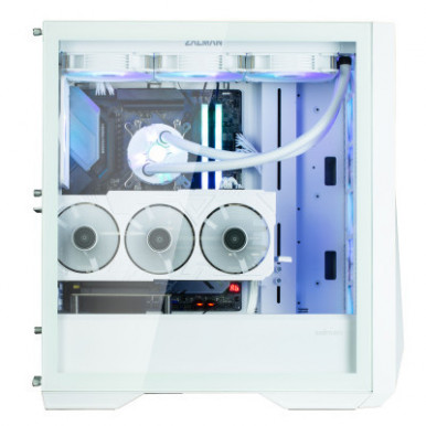 Корпус Zalman Z9 Iceberg MS без БЖ 2xUSB3.0, 2xUSB2.0 1xUSB 3.1 Gen2 Type-C 4x140мм ARGB VGA 390мм LCS ready TG Side Panel EATX белый-13-изображение