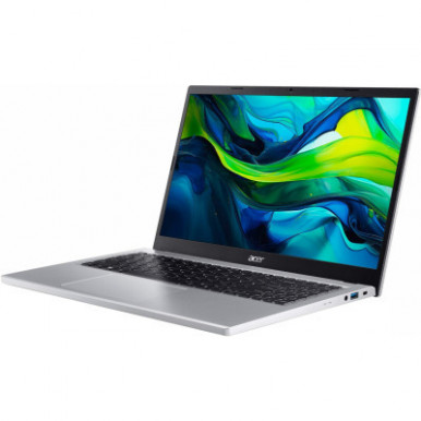 Ноутбук Acer Aspire Go AG15-31P 15.6" FHD IPS, Intel P N200, 8GB, F512GB, UMA, Lin, сріблястий-10-зображення