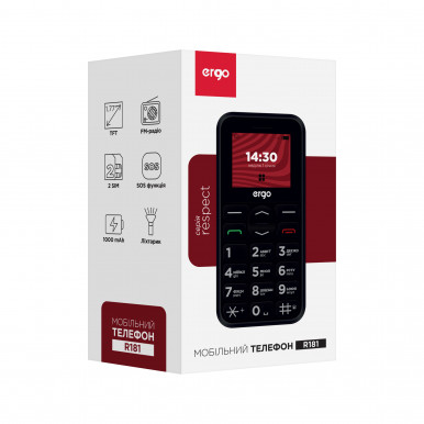 Мобільний телефон ERGO R181 Dual Sim Black-19-зображення