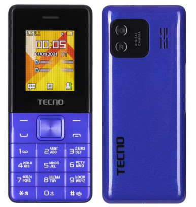 Мобільний телефон TECNO T301 1.77" 2SIM, 1150мА•год, синій-1-зображення