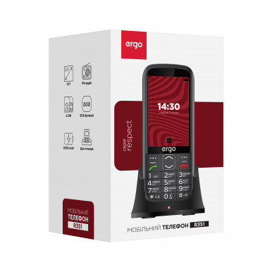 Мобильный телефон ERGO R351 Dual Sim (black)-13-изображение