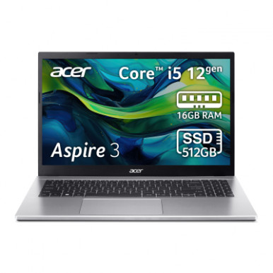 Ноутбук Acer Aspire 3 A315-59 15.6" FHD IPS, Intel i5-1235U, 16GB, F512GB, UMA, Lin, сріблястий-11-зображення