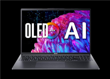 Ноутбук Acer Swift Go 16 SFG16-72 16" 3.2K OLED, Intel U7-155H, 32GB, F1TB, UMA, Lin, сірий-9-зображення