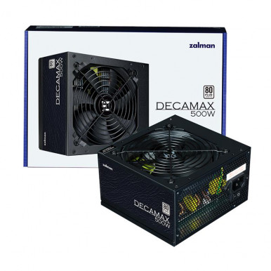 Блок живлення Zalman Decamax  (500W) 85%, 80 Plus, 120мм, 1xMB 24pin(20+4), 1xCPU 8pin(4+4), 3xMolex, 4xSATA, 2xPCIe 8pin(6+2)-6-зображення