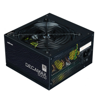 Блок живлення Zalman Decamax  (500W) 85%, 80 Plus, 120мм, 1xMB 24pin(20+4), 1xCPU 8pin(4+4), 3xMolex, 4xSATA, 2xPCIe 8pin(6+2)-5-зображення