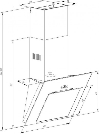Витяжка  PYRAMIDA NR 60 M WH-15-изображение