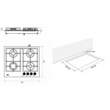 Варочна поверхня Eleyus INGA 60 BL CWF-13-зображення
