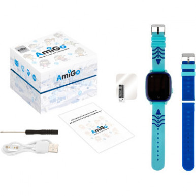 Смарт-часы Amigo GO005 4G WIFI Kids waterproof Thermometer Blue (747017)-15-изображение