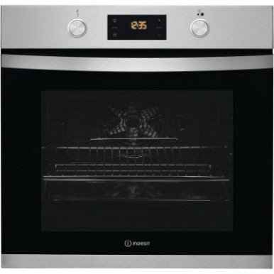Духовка электр. Indesit IFW3844HIX, 60см, 71л, A+,  Гриль , Емаль легкого очищення, Диспл., Конвекція, Нерж-7-зображення