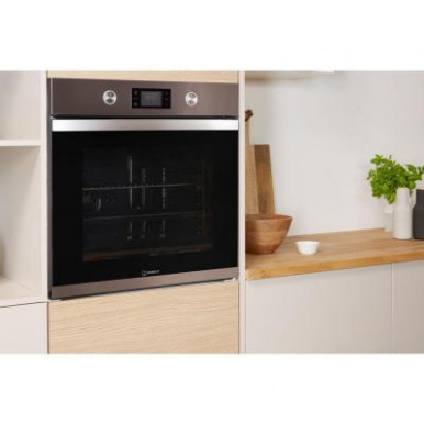 Духовка электр. Indesit IFW3844HIX, 60см, 71л, A+,  Гриль , Емаль легкого очищення, Диспл., Конвекція, Нерж-10-зображення