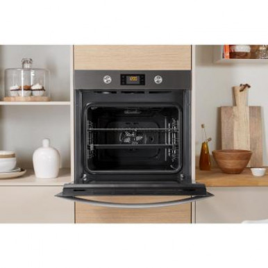 Духовка электр. Indesit IFW3844HIX, 60см, 71л, A+,  Гриль , Емаль легкого очищення, Диспл., Конвекція, Нерж-11-зображення