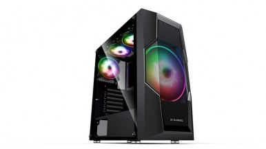 Корпус 2E GAMING Turbo G2057B без БП 2xUSB3.0, 1xUSB2.0 1x200мм ARGB, 3x120мм ARGB VGA 345мм LCS ready HUB TG Side Panel ATX чёрный-1-изображение
