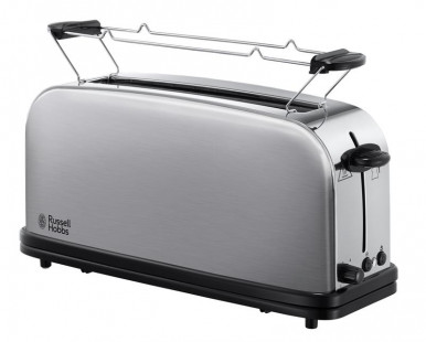 Тостер Russell Hobbs Oxford 1000Вт, довгі слоти, метал, сріблястий-1-зображення
