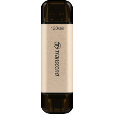 USB флеш накопитель Transcend 128GB JetFlash 930 Gold-Black USB 3.2/Type-C (TS128GJF930C)-9-изображение