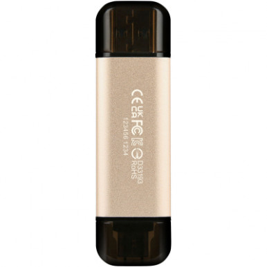 USB флеш накопитель Transcend 128GB JetFlash 930 Gold-Black USB 3.2/Type-C (TS128GJF930C)-11-изображение