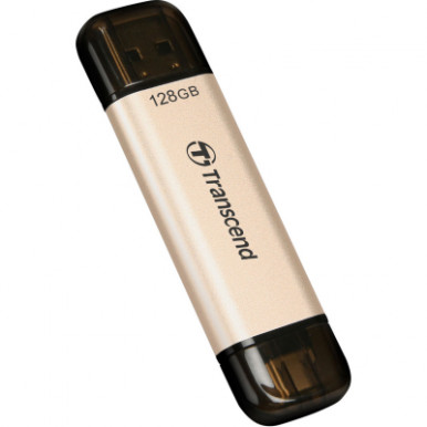 USB флеш накопитель Transcend 128GB JetFlash 930 Gold-Black USB 3.2/Type-C (TS128GJF930C)-12-изображение