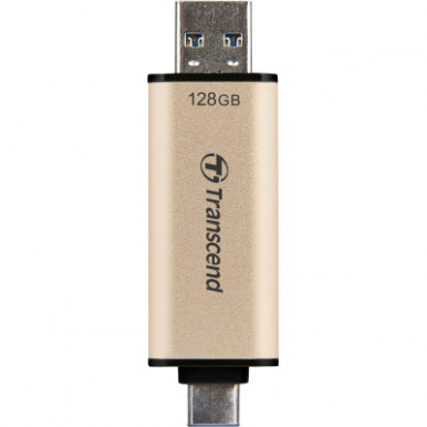 USB флеш накопитель Transcend 128GB JetFlash 930 Gold-Black USB 3.2/Type-C (TS128GJF930C)-14-изображение
