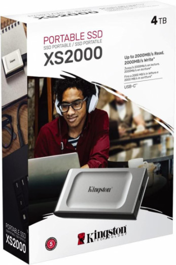 Портативный SSD Kingston 4TB USB 3.2 Gen 2x2 Type-C XS2000-1-изображение