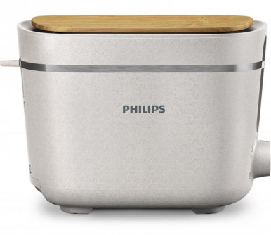Тостер Philips Series Eco Conscious Edition 830Вт, крышка от пыли, пластик, белый-1-изображение
