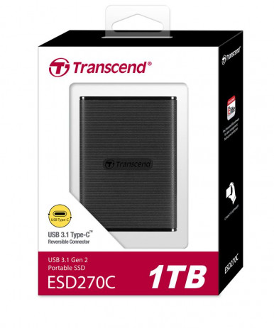 Портативний SSD Transcend 1TB USB 3.1 Gen 2 Type-C ESD270C-1-зображення