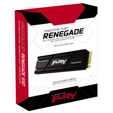 Накопичувач SSD Kingston M.2 2TB PCIe 4.0 Fury Renegade + радіатор-1-зображення