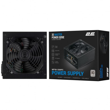 Блок питания 2E Master Power  (750W) >80% 80+ White 120мм 1xMB 24pin(20+4) 1xCPU 8pin(4+4) 3xMolex 5xSATA 4xPCIe 8pin(6+2)-12-изображение