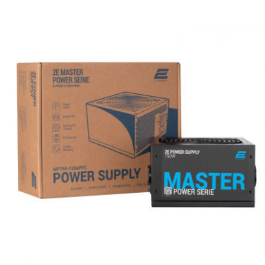 Блок питания 2E Master Power  (750W), >80%, 80+ White, 120мм, 1xMB 24pin(20+4), 1xCPU 8pin(4+4), 3xMolex, 5xSATA, 4xPCIe 8pin(6+2)-13-изображение