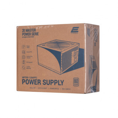 Блок питания 2E Master Power  (750W), >80%, 80+ White, 120мм, 1xMB 24pin(20+4), 1xCPU 8pin(4+4), 3xMolex, 5xSATA, 4xPCIe 8pin(6+2)-15-изображение