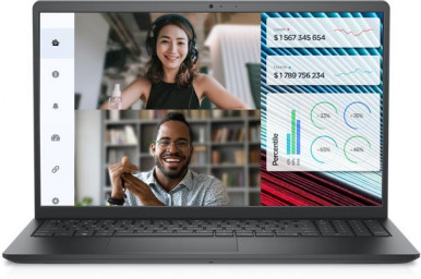 Ноутбук Dell Vostro 3520 15.6" FHD AG, Intel i7-1255U, 16GB, F512GB, UMA, Lin, черный-1-изображение